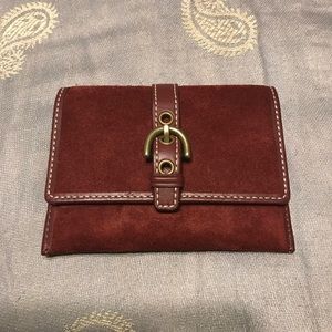 Coach suede card holder